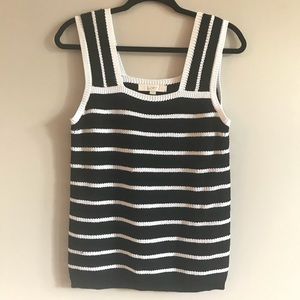 Loft Striped Sweater Tank Small